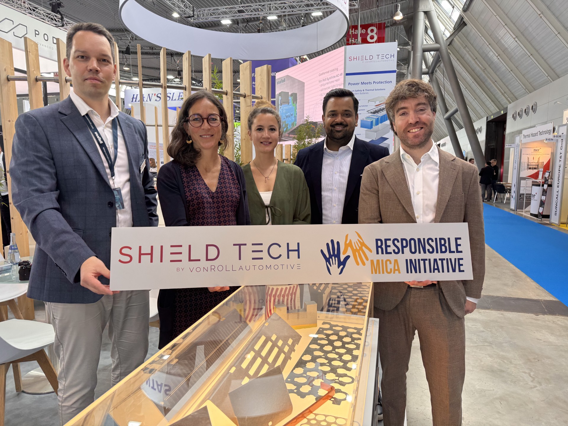 Shield Tech und die Organisation Responsible Mica Initiative auf einer Messe